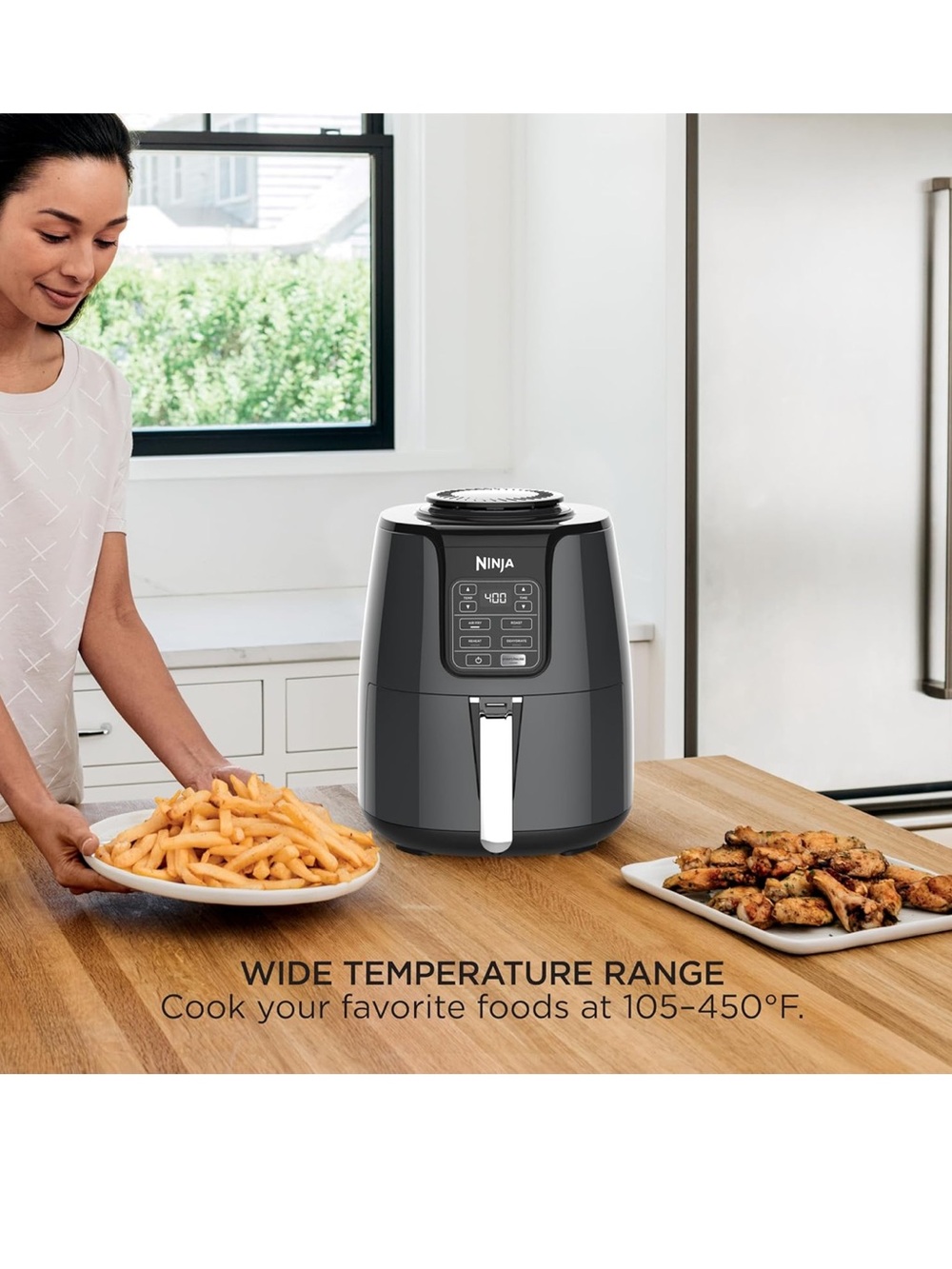 Moving Sale✨Ninja Air Fryer Oven in Glossy Black with Silver Handle - Picture 2 of 7